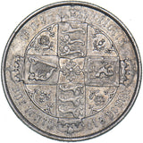 1880 Gothic Florin - Victoria British Silver Coin - Nice