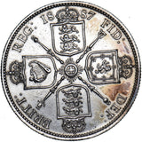 1887 Florin - Victoria British Silver Coin - Nice