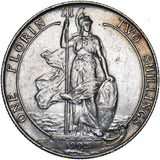 1902 Florin - Edward VII British Silver Coin - Nice