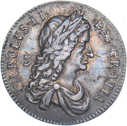 1663 Shilling - Charles II British Silver Coin - Nice