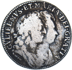 1693 Shilling - William & Mary British Silver Coin
