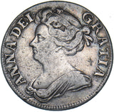 1709 Shilling - Anne British Silver Coin - Nice