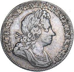 1723 SSC Shilling - George I British Silver Coin - Nice