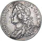 1758 Shilling - George II British Silver Coin - Nice