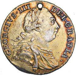 1787 Shilling (Holed & Gilded) - George III British Silver Coin
