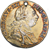 1787 Shilling (Holed & Gilded) - George III British Silver Coin
