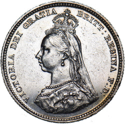 1887 Shilling - Victoria British Silver Coin - Very Nice