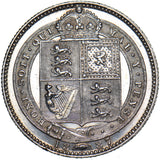 1887 Shilling - Victoria British Silver Coin - Very Nice