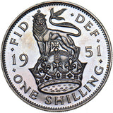 1951 Proof English Shilling - George VI British  Coin - Superb