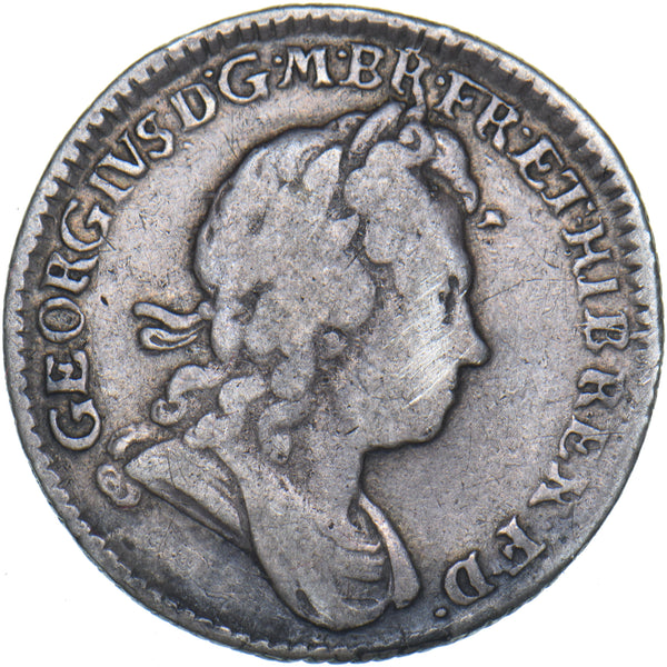 1723 SSC Sixpence - George I British Silver Coin