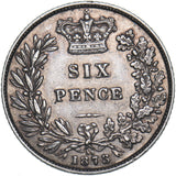 1873 Sixpence (Die no. 39) - Victoria British Silver Coin - Nice