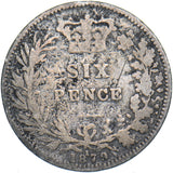 1879 Sixpence (Die no. 1) - Victoria British Silver Coin