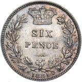 1881 Sixpence - Victoria British Silver Coin - Very Nice
