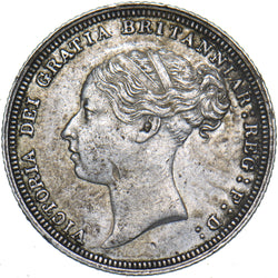 1881 Sixpence - Victoria British Silver Coin - Nice