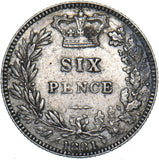1881 Sixpence - Victoria British Silver Coin - Nice