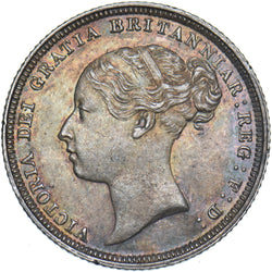 1883 Sixpence - Victoria British Silver Coin - Very Nice