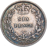 1883 Sixpence - Victoria British Silver Coin - Nice