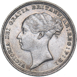 1887 Sixpence (Young Head) - Victoria British Silver Coin - Very Nice