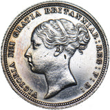 1887 Sixpence (Young Head) - Victoria British Silver Coin