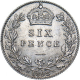 1898 Sixpence - Victoria British Silver Coin - Very Nice