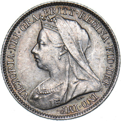1901 Sixpence - Victoria British Silver Coin - Very Nice