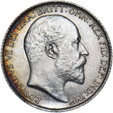 1902 Sixpence - Edward VII British Silver Coin - Superb