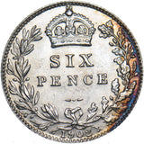 1902 Sixpence - Edward VII British Silver Coin - Superb