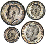 1914 Maundy Set - George V British Silver Coins - Superb