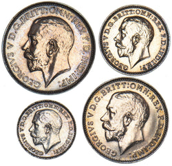 1924 Maundy Set - George V British Silver Coins - Very Nice