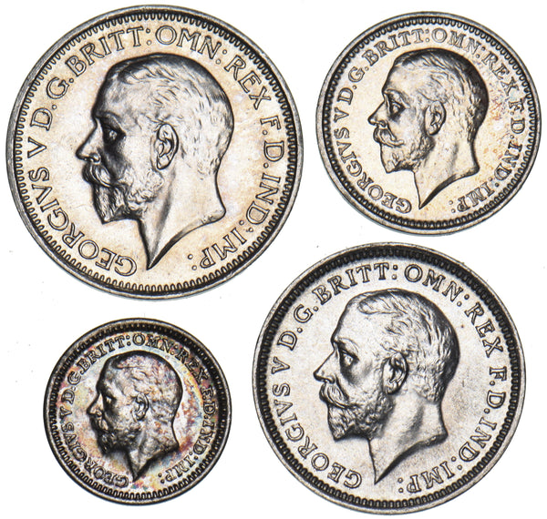 1932 Maundy Set - George V British Silver Coins - Superb