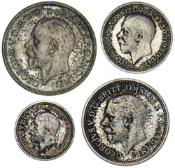 1936 Maundy Set - George V British Silver Coins - Very Nice