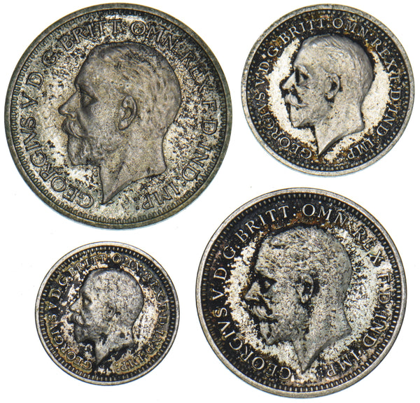 1936 Maundy Set - George V British Silver Coins - Very Nice