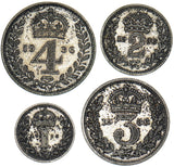 1936 Maundy Set - George V British Silver Coins - Very Nice