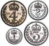 1972 Maundy Set - Elizabeth II British Silver Coins - Superb