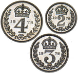 1978 Part Maundy Set - Elizabeth II British Silver Coins - Superb