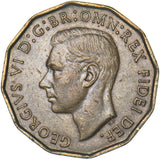 1949 Brass Threepence - George VI British Coin - Very Nice