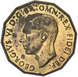 1950 Brass Threepence (Impaired Proof) - George VI British Coin