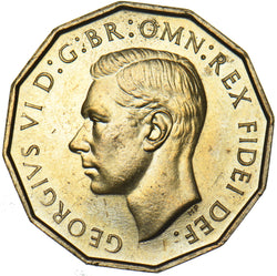 1951 Proof Brass Threepence - George VI British Coin - Superb