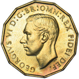 1951 Proof Brass Threepence - George VI British Coin - Superb