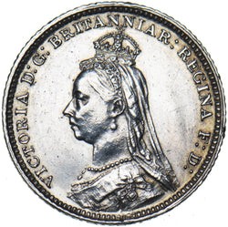 1888 Groat (Fourpence) - Victoria British Silver Coin - Nice