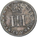 1687 Threepence - James II British Silver Coin