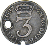 1706 Threepence - Anne British Silver Coin