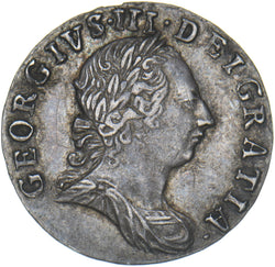 1772 Threepence - George III British Silver Coin - Very Nice