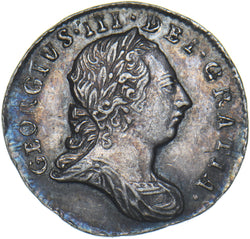 1780 Threepence - George III British Silver Coin - Very Nice