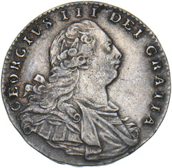 1800 Threepence - George III British Silver Coin - Nice