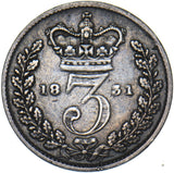1831 Maundy Threepence - William IV British Silver Coin