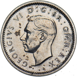 1937 Proof Silver Threepence - George VI British Coin - Very Nice