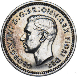 1943 Maundy Threepence - George VI British Silver Coin - Very Nice