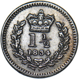 1834 Threehalfpence - William IV British Silver Coin