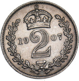 1907 Maundy Twopence - Edward VII British Silver Coin - Nice